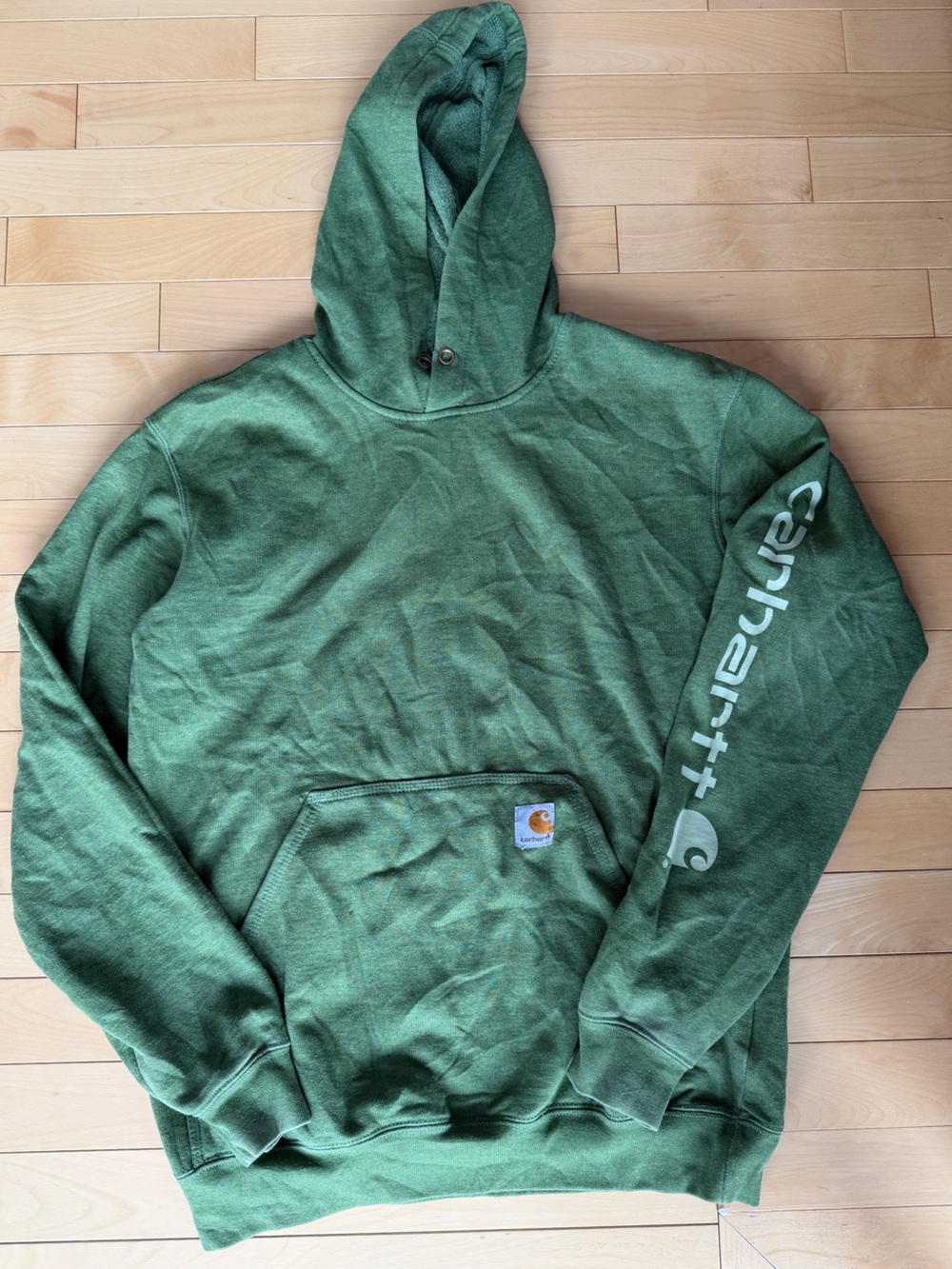 Carhartt mens green loose fit hoodie size small